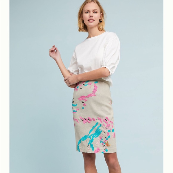 NWT Anthro x Tracy Reese Albury Pencil Skirt s4 - Picture 2 of 9